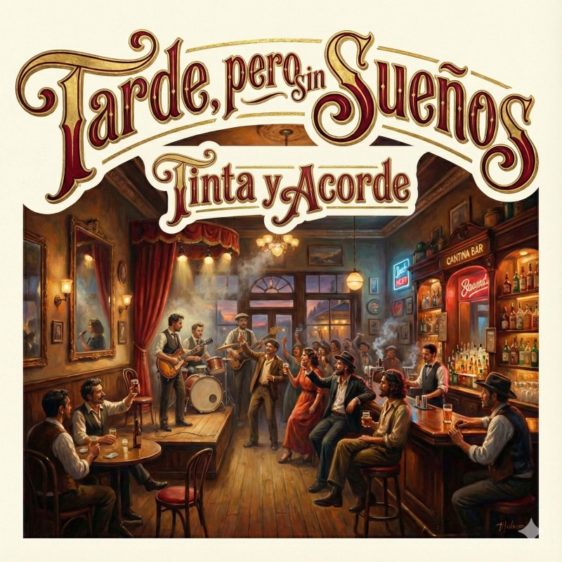 Portada del álbum Tarde pero sin sueños